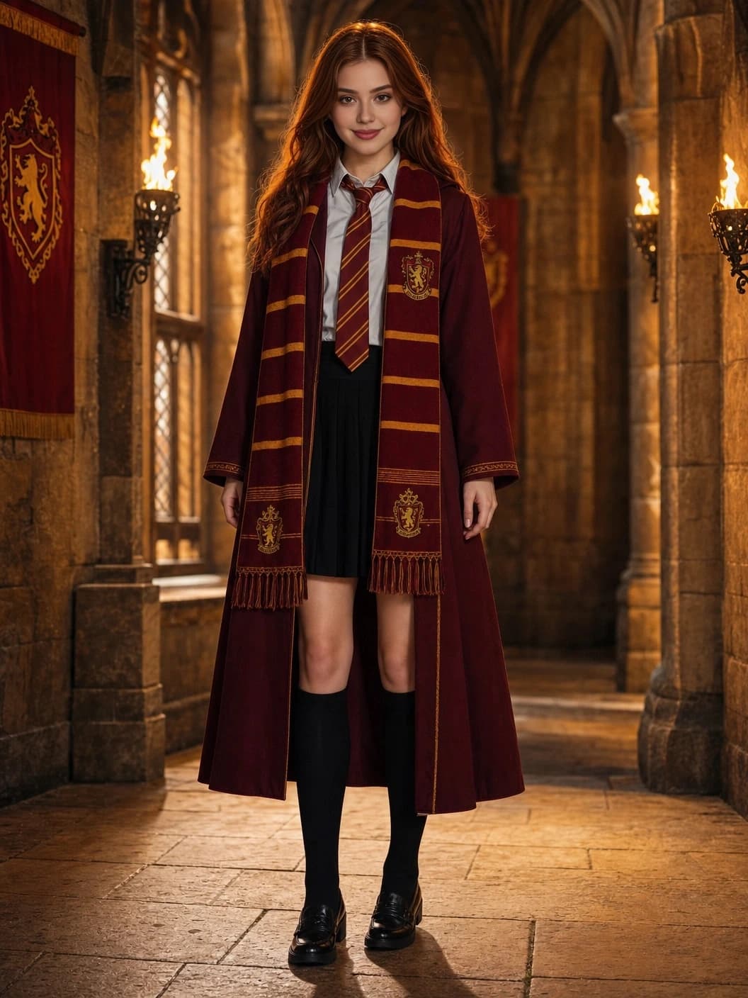 AI-generated Gryffindor house portrait example